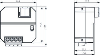 KNX mini varme akt. EU1, 1X16A m/2 inng. (temp) - Bilde 2
