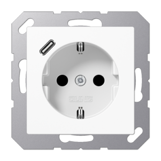 A500 stikk. enkel USB C m/jord/b.vern - Bilde 2