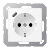 A500 stikk. enkel USB C m/jord/b.vern