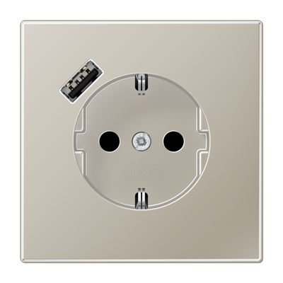 LS990 stikk. enkel USB A m/jord/b.vern