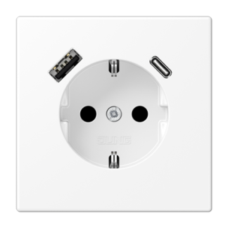 LS990 stikk. enkel USB C+A m/jord/b.vern - Bilde 4