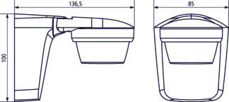 Bev.det theLuxa S360, 1-k, 10A, Ø32m, IP55, hvit - Bilde 2