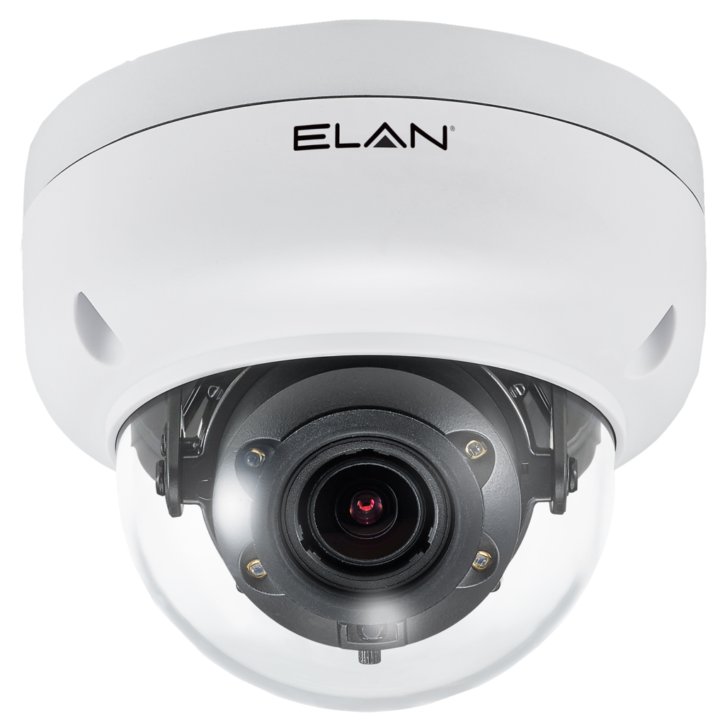 EL IP kamera, dome, fixed lens, 2MP, IV, utendørs, IR, hvit