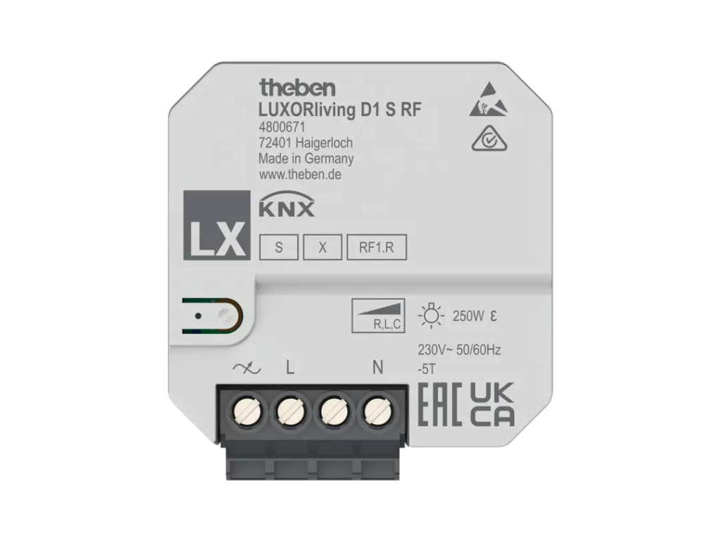 LL RF mini dimmer D1SRF, 250W, m/2 inng. (temp)