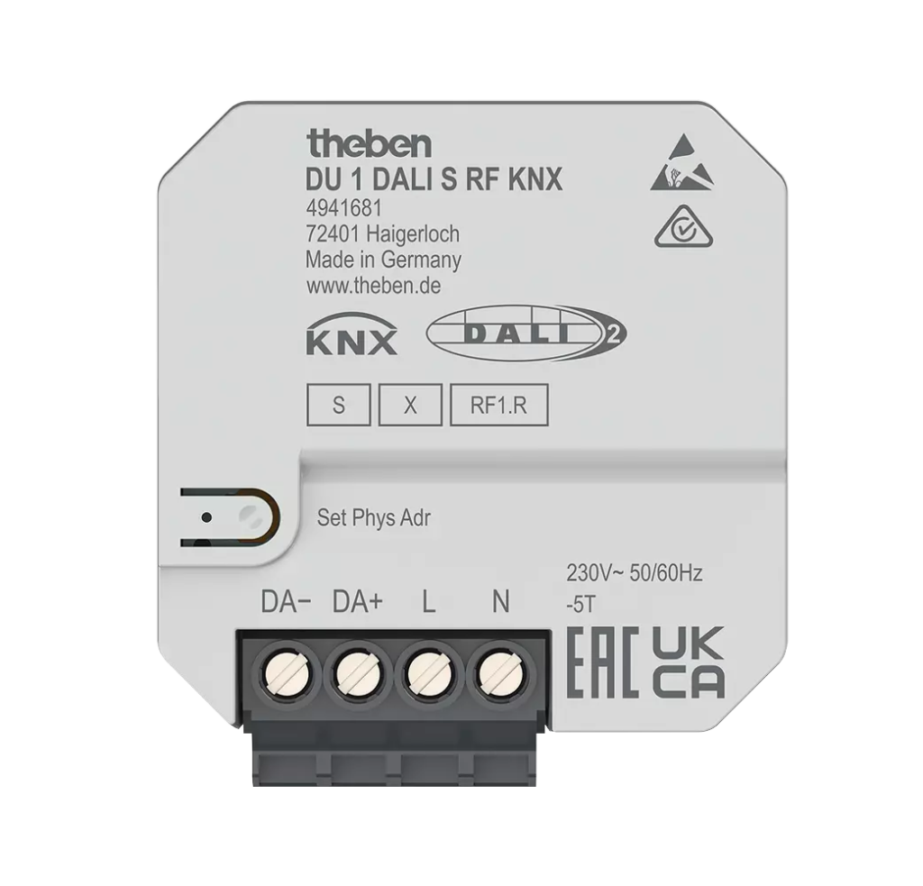 KNX RF+ mini DU1 Dali, broadcast 1x30 ECG m/2 inng. (temp)