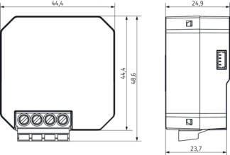KNX RF+ mini varme akt. HU1SRF, 1X1A m/2 inng. (temp) - Bilde 2