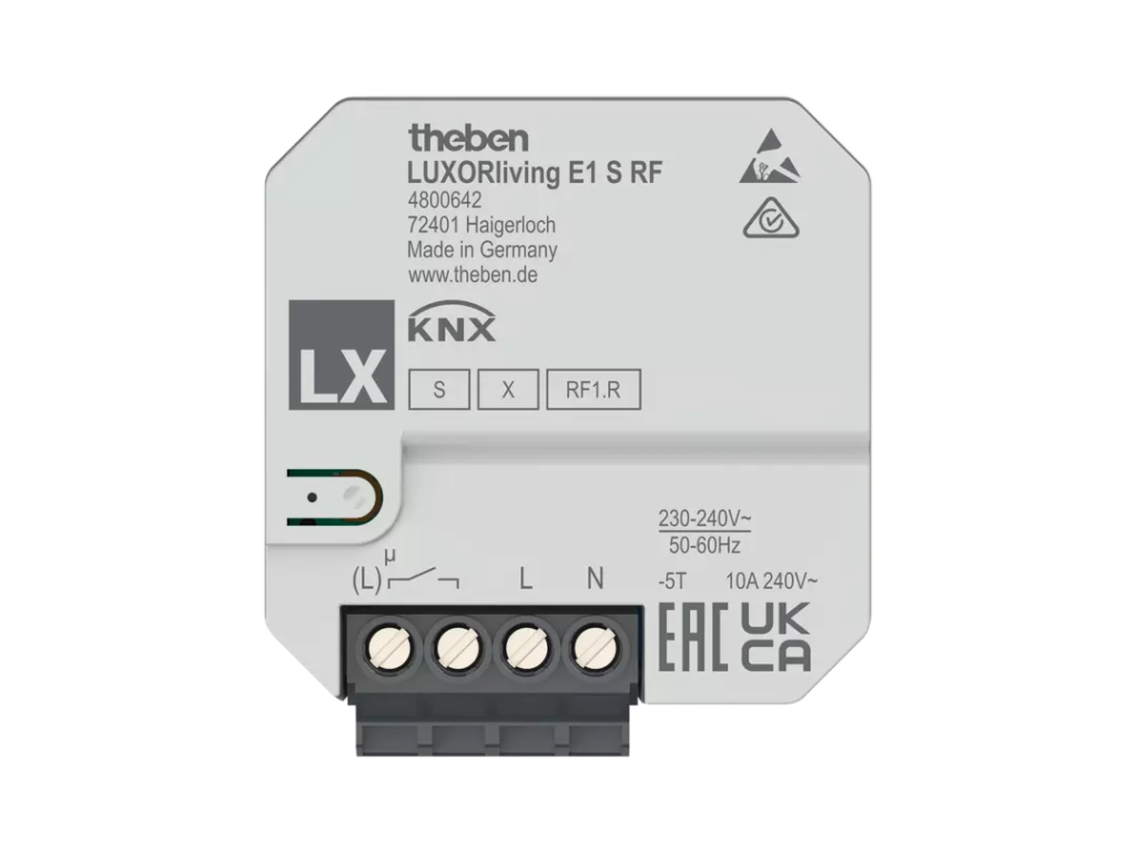 LL RF mini varme akt. E1SRF, 1X10A m/2 inng. (temp)