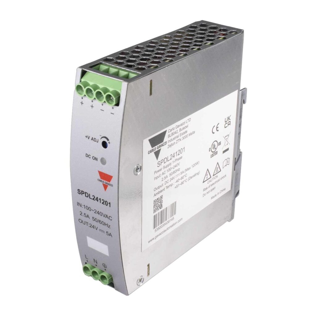 Strømforsyning 24VDC 120W/5A DIN skinne