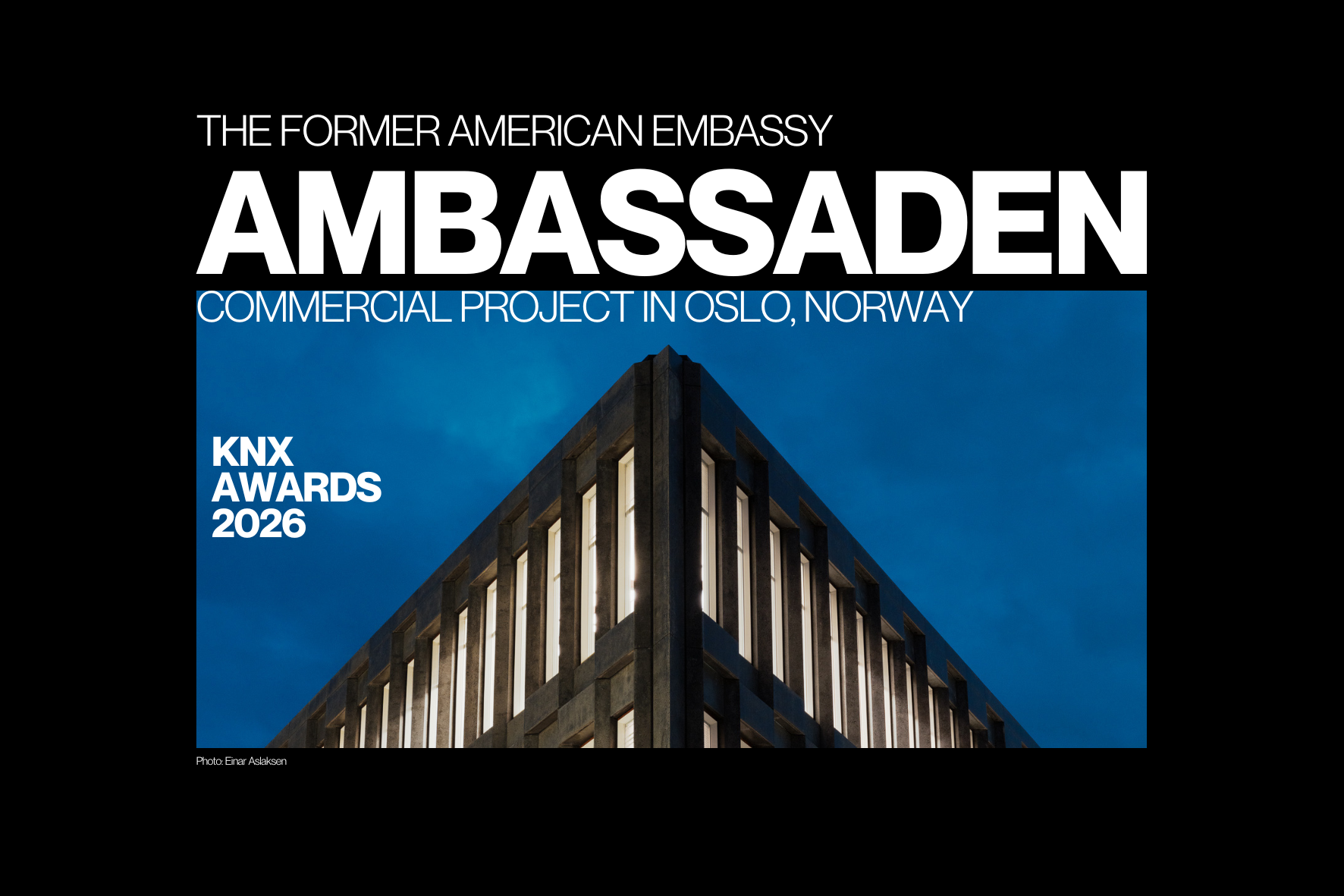 Vi er nominert til KNX Awards 2026