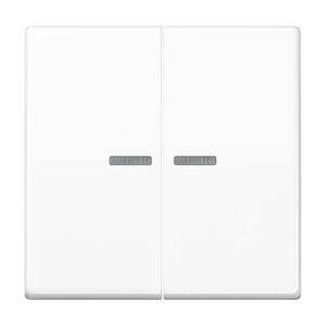 JUNG HOME A/AS trykknapp, 2 vipper, hvit