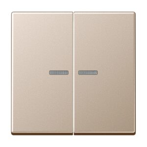 JUNG HOME A/AS trykknapp, 2 vipper, champagne