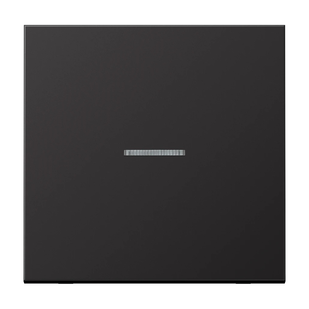 JUNG HOME LS metall trykknapp, 1 vippe, dark (aluminium lacquered)