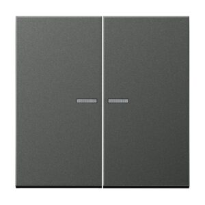 JUNG HOME LS metall trykknapp, 2 vipper, anthracite (aluminium lacquered)