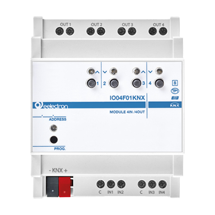 Eelectron IO04F01KNX, KNX-modul for DIN-skinne