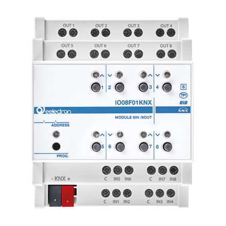 Eelectron IO08F01KNX, KNX-modul for DIN-skinne